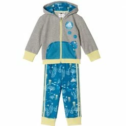 Budget 🥰 Adidas Performance Jogger Jogginganzug Medium Grey Heather/Craft Blue Kinder 🤩