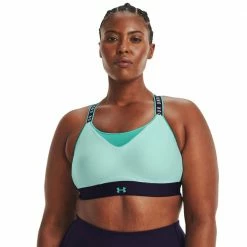 Neu 🧨 Under Armour Infinity High Bra Sport BH Sea Mist/Purple Switch Damen 👍