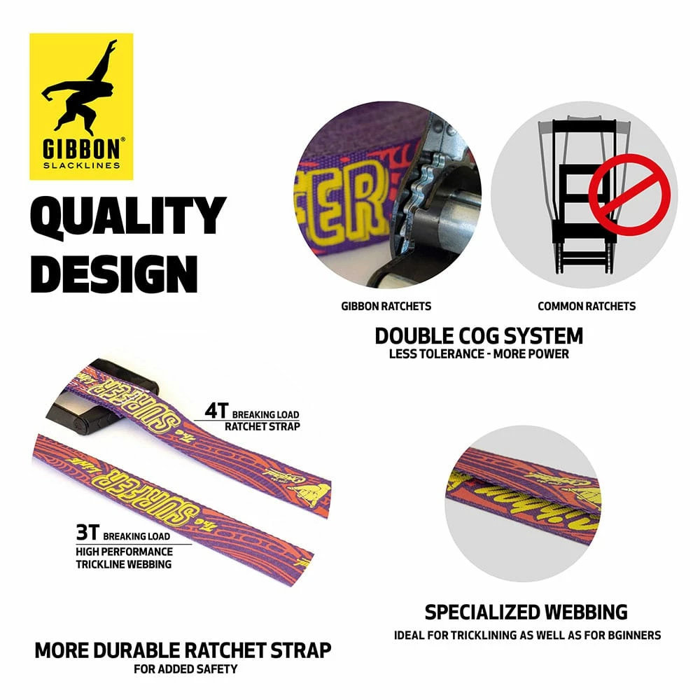 Besorgen 😉 Gibbon Surferline Treewear Longline-Slackline Purple Damen, Herren 🔥 – Bild 5