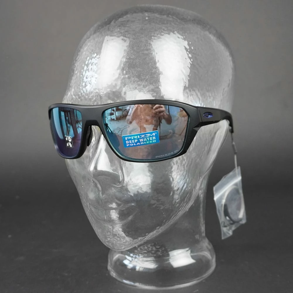 Schlussverkauf 😍 Oakley Split Shot Sonnenbrille Matte Black/Prizm Deep Water Polarized Damen, Herren ⌛ – Bild 5
