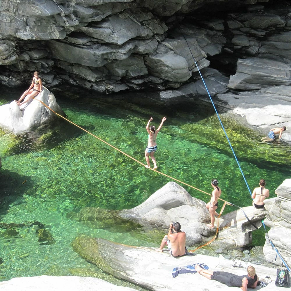 Budget 😀 Gibbon Travel Line Treewear Reise-Slackline Brown Damen, Herren 🧨 – Bild 9