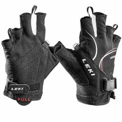 Großhandel 🎉 Leki Nordic Lite Shark Short Nordic Walking-Handschuhe Black/White/Red Damen, Herren ⌛