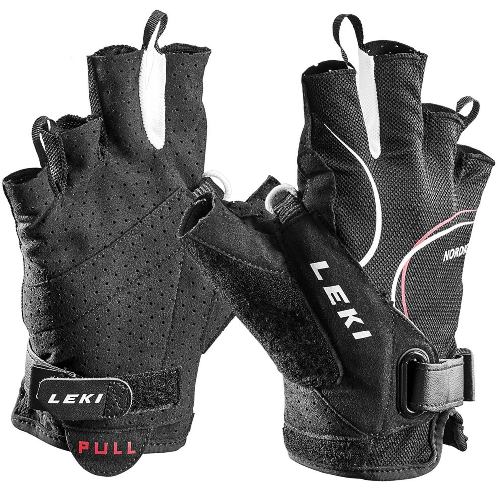 Am billigsten ✔️ Leki Nordic Lite Shark Short Nordic Walking-Handschuhe Black/White Damen, Herren ????