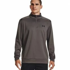 Am billigsten 😉 Under Armour Fleece 1/4 Zip Trainingssweater Fresh Clay Herren 💯