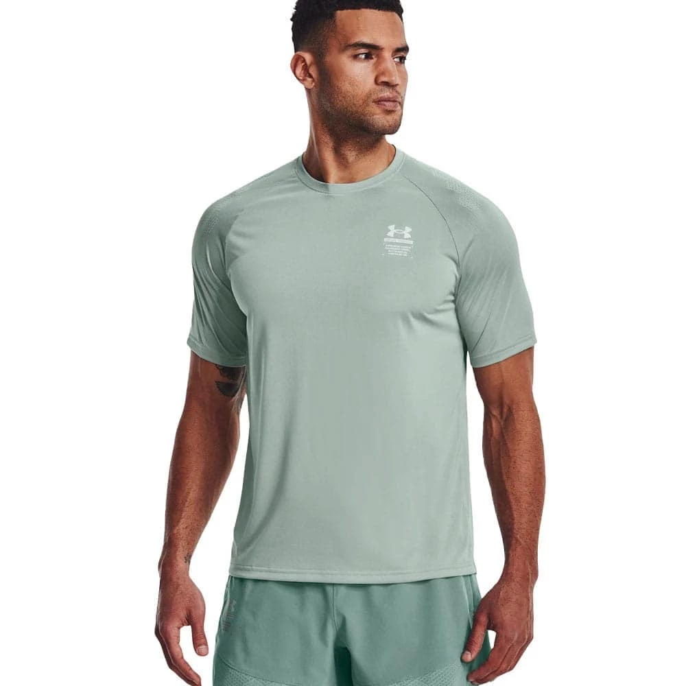 Bestpreis ✔️ Under Armour Armourprint SS T-Shirt Opal Green Herren ⭐