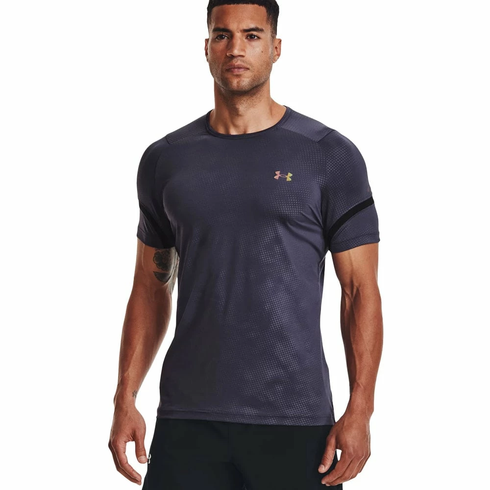 Aktion 😉 Under Armour Rush Emboss Trainingsshirt Tempered Steel Herren 🎉