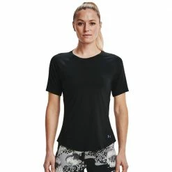 Brandneu 🌟 Under Armour Rush SS Fitnessshirt Black Damen 💯
