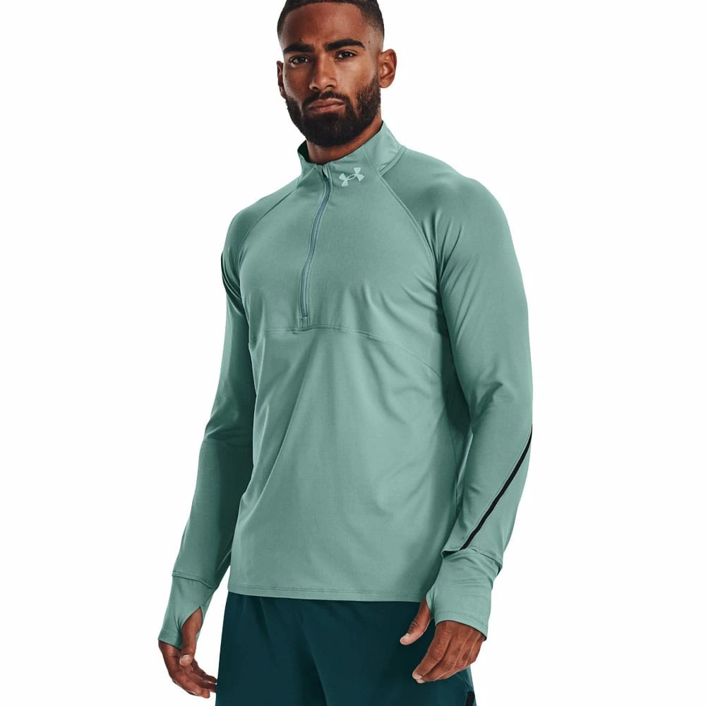 Billig ⌛ Under Armour Qualifier Run 2.0 Half-Zip 👚 Shirt Fresco Green Herren 🎉