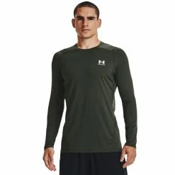Bestes Angebot ✨ Under Armour HG Fitted LS Langarmshirt Baroque Green Herren 🤩