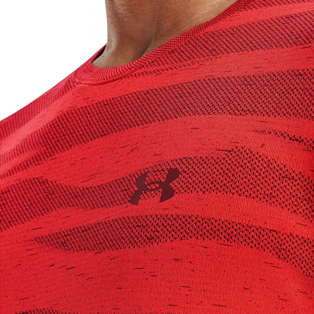 Bestes Angebot 🔔 Under Armour Seamless Wave SS Trainingsshirt Bolt Red/Chestnut Red Herren ⌛ – Bild 4