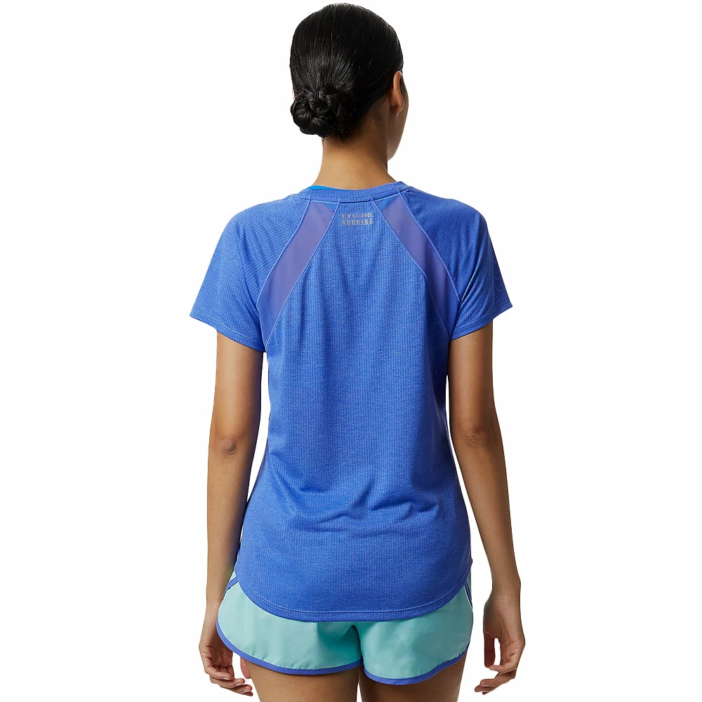 Angebote 🌟 New Balance Impact Run Laufshirt Aura/Heather Damen 🎉 – Bild 3