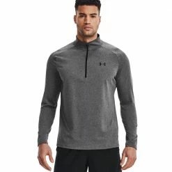 Schlussverkauf 👍 Under Armour Tech 2.0 1/2 Zip Funktionsshirt Carbon Heather Herren 🧨