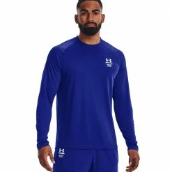 Bestes Angebot 🛒 Under Armour Armourprint LS Longsleeve Blue Herren 🌟