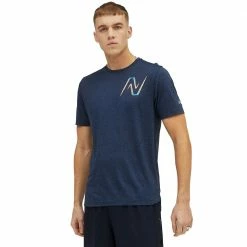 Blitzangebot ⌛ New Balance Graphic Impact Run Radshirt Eclipse Heather Herren 😉
