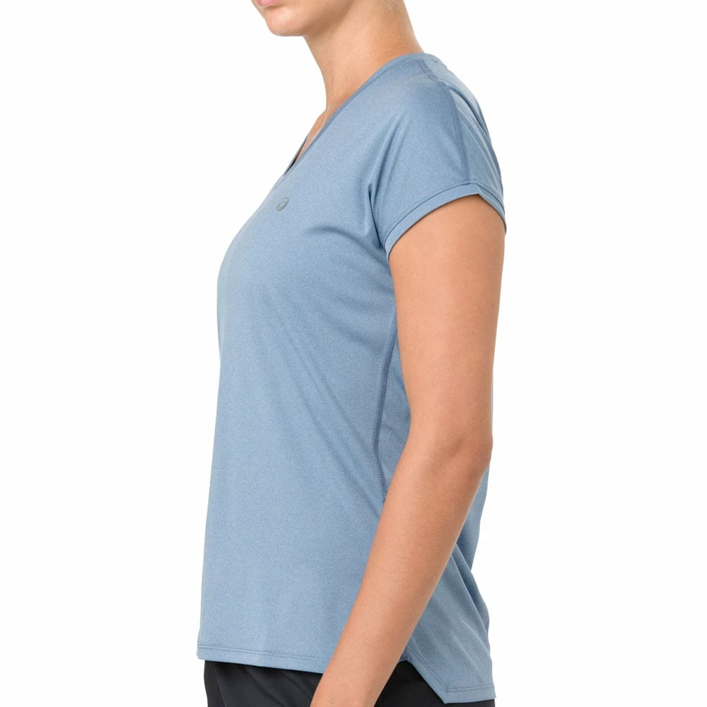Am billigsten 😉 Asics Capsleeve Top 👕 Shirt Azure Heather Damen 🤩 – Bild 2