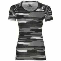 Bester Verkauf 🌟 Asics FuzeX Printed Top 👕 Shirt Impulse Dark Grey Damen ⭐
