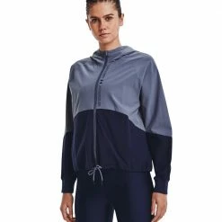 Bestpreis 👏 Under Armour Woven FZ Sportjacke Aurora Purple/Midnight Navy Damen 😉