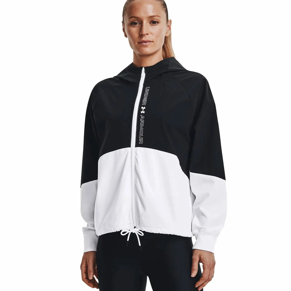 Großhandel 🛒 Under Armour Woven FZ Trainingsjacke Black/White Damen 🎁
