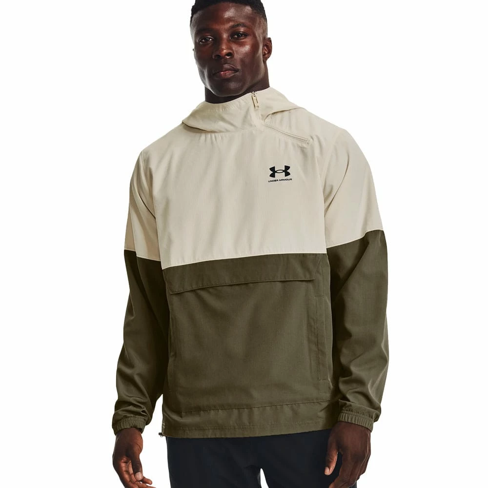 Coupon ✔️ Under Armour Woven Asym Zip Windbreaker Stone Herren 🛒