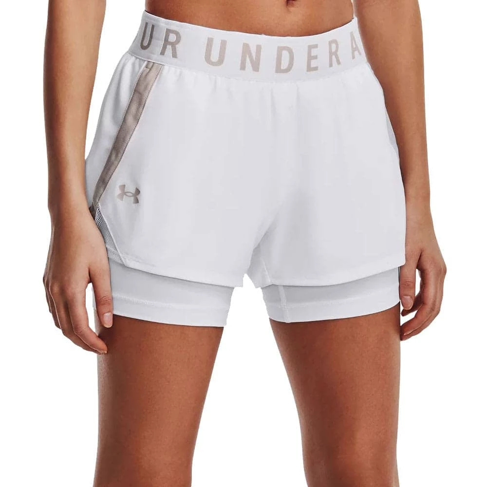 Neu ???? Under Armour Play Up 2-in-1 Shorts White Damen ✔️ 3 Neu ???? Under Armour Play Up 2-in-1 Shorts White Damen ✔️