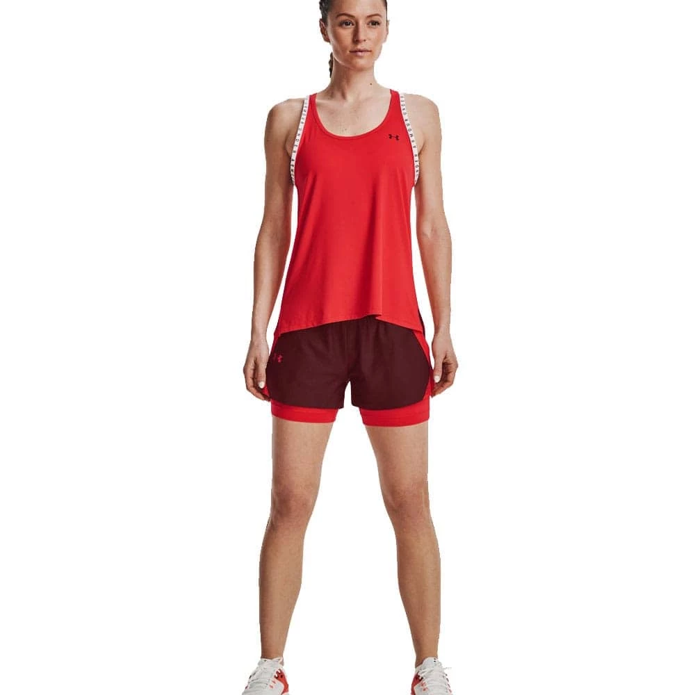 Budget ???? Under Armour Play Up 2-in-1 Shorts Chestnut Red/Radio Red Damen ???? – Bild 3