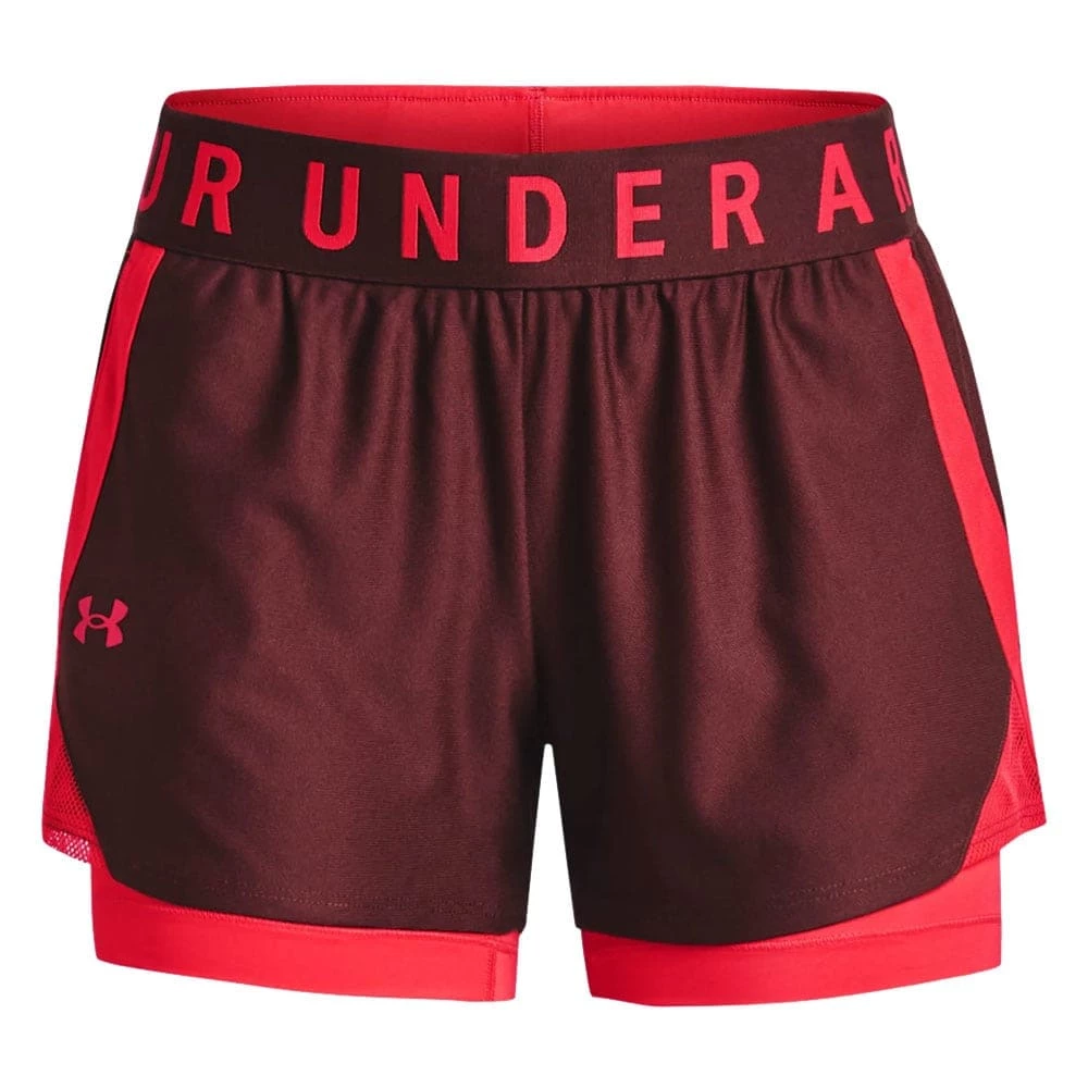 Budget ???? Under Armour Play Up 2-in-1 Shorts Chestnut Red/Radio Red Damen ???? – Bild 5