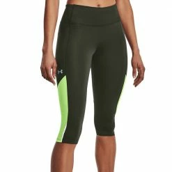 Blitzangebot 😀 Under Armour Fly Fast 3.0 Speed Capri Hose Baroque Green/Quirky Lime Damen ❤️