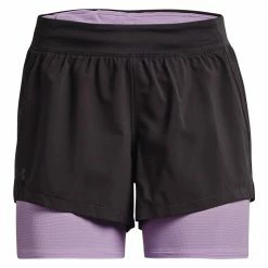 Billig 🌟 Under Armour Iso-Chill 2-in-1 Laufhose Jet Gray/Octane Damen 🌟