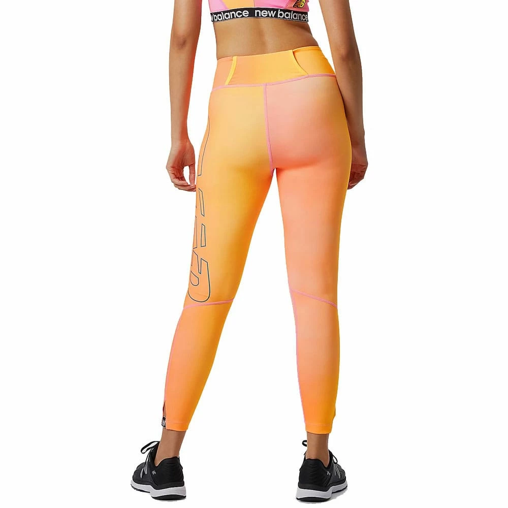 Bestes Angebot 😀 New Balance Achiever Elemental Printed Leggings Vibrant Pink Damen ✔️ – Bild 3